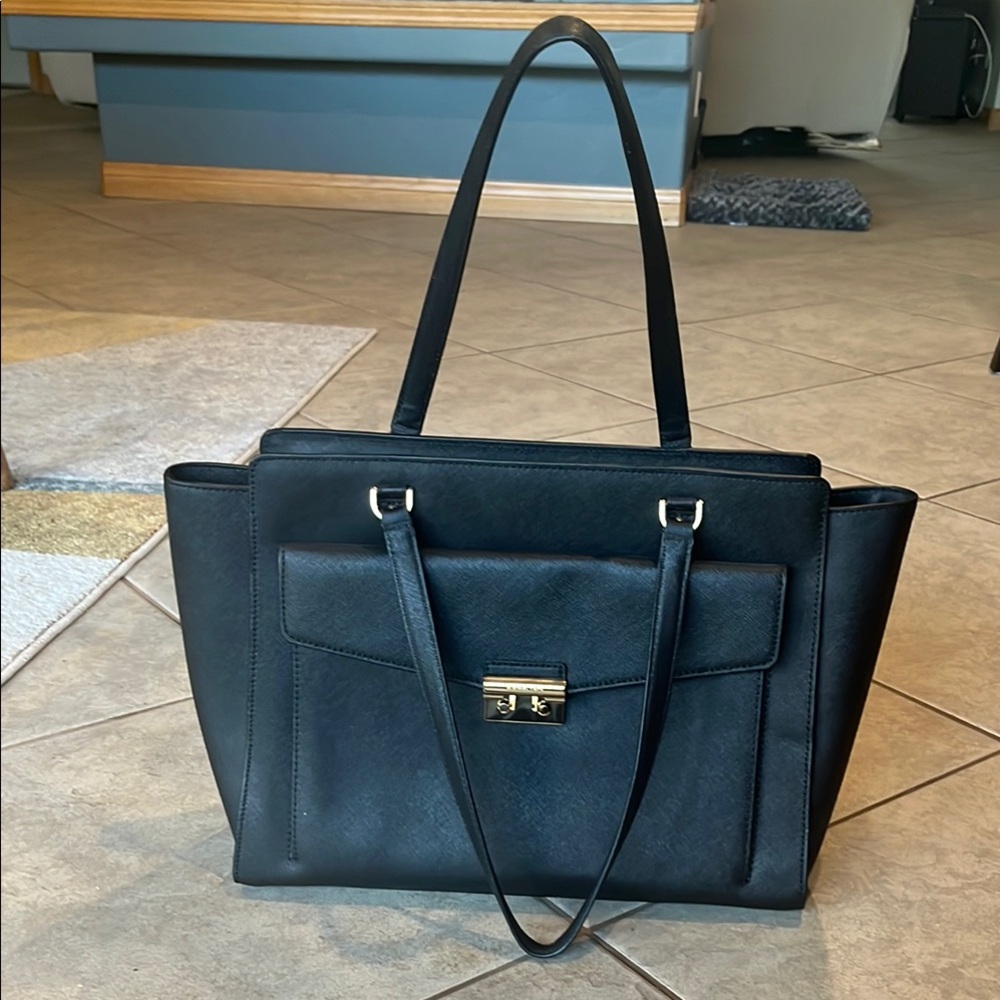Michael Kors Black Structured Tote Bag